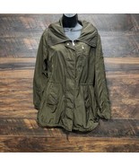 Ralph Lauren Hooded Jacket Memory Anorak Swallow Tail Rain Olive Green  ... - $58.03