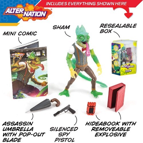 Alter Nation Sham Action Figure Color-Changing Hybrid w/ Comic | Ages 6+ Gift Item image 2