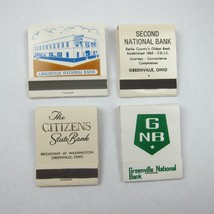 4 Vintage Matchbooks Greenville Ohio Banks GNB, Second National, Citizens State - £15.41 GBP