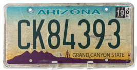 2000&#39;s Arizona License Plate - CK84393 - Grand Canyon State-Desert Landscape - £10.47 GBP