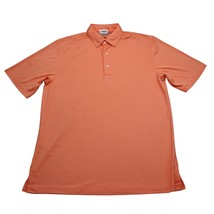 Greg Norman Polo Shirt Mens Medium Orange Golf Stretch Lightweight Performance - £14.68 GBP