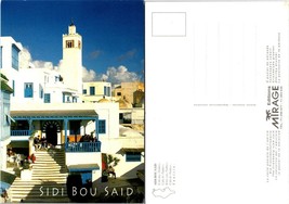 Tunisia Café des Nattes Sidi Bou Saïd Arched Door Blue White Vintage Pos... - $9.40