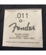 Fender Plain Steel Ball End Acoustic Electric Guitar .011 String .279mm - $4.57