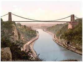 4418.Clifton suspension bridge.over river.POSTER.decor Home Office art - £13.45 GBP+