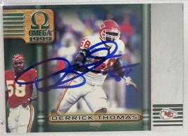 Derrick Thomas Signed Autographed 1999 Omega Football Card - Kansas City Chiefs - £39.32 GBP