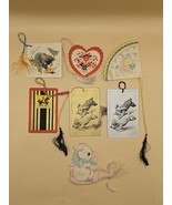 Bridge Tally Cards Used-VTG-7-Lot Tally Bridge Cards-Turkey-Horses-Dogs-... - $22.42 CAD