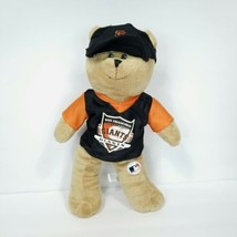 MLB San Francisco Giants Teddy Bear Black Orange Jersey Baseball Hat Soft 13&quot; - £14.20 GBP