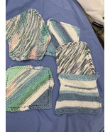 Vintage Lot Of 5 Handcraft Crochet Dish Cloth Spa Washcloth Soft Reusabl... - £6.23 GBP