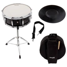 NEW Mendini MSN-1455P-BK Student Snare Drum Set w/Pad, Neck Strap &amp; Stan... - €98,75 EUR