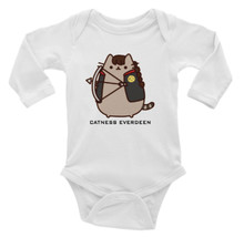 Catness Everdeen Hunger Games Cat Onesie, Long or Short Sleeves White - $21.99
