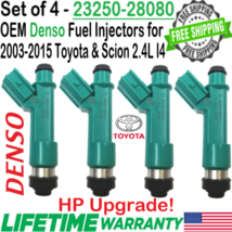 OEM Denso x4 HP Upgrade Fuel Injectors for 2004-07 Toyota Solara 4 Cylinder 2.4L - £117.70 GBP
