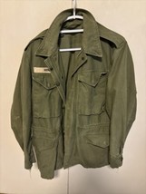 Vintage  Olive Drab Field Coat Jacket M-65 OG-107 medium - $88.11