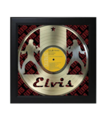 Elvis Pure Gold Laser Cut Record Poster Art Shadowbox - $228.54 CAD