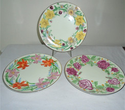 Lenox Plates Suzanne Clee The Flower Blossom 8.25&quot; Dessert Plates Set of 3 - $19.80