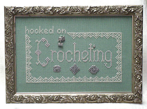 Hooked On Crocheting charms + cross stitch chart Handblessings - $11.70