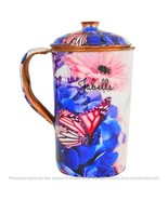 Pure Copper Jug With Sky Blue Butterfly Print Serveware &amp; Drinkware Bene... - €49,56 EUR