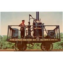 Vintage Postcard locomotive, Tom Thumb Replica, Baltimore and Ohio - £7.90 GBP