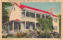 Louisville KY Kentucky Zachary Taylor&#39;s Home 12th US President Postcard D53 - $2.99
