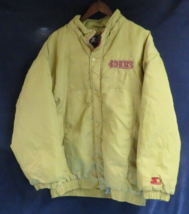 VINTAGE San Francisco 49ers NFL Starter Jacket Mens XL Beige Bomber - $62.38 CAD