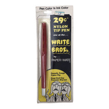 Vintage 1972 Write Bros. by Paper Mate Ball Pen Red Deadstock Original Package - £14.80 GBP