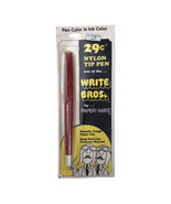 Vintage 1972 Write Bros. by Paper Mate Ball Pen Red Deadstock Original P... - $26.44 CAD