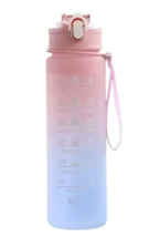 Eco Friendly Drinking Sport Water Bottle, BPA Free, 1L 32Oz Plastic Motivational - £11.07 GBP