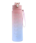 Eco Friendly Drinking Sport Water Bottle, BPA Free, 1L 32Oz Plastic Moti... - £10.97 GBP