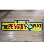 Vintage 1982 DC Comics The Penguin Place Plastic Street Sign 18&quot; - $15.83