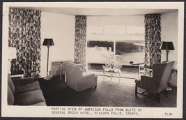 Niagara Falls, Canada RPPC - General Brock Hotel Suite View of Falls Pos... - $12.25