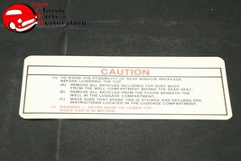 70 71 Plymouth Dodge Mopar Convertible Top Caution Decal - £791.35 GBP