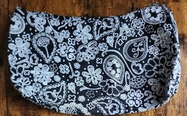 Thirty-One ~ Fitted ~ Elite ~ Skirt Purse Cover ~ 100% Cotton ~ Black Floral (4) - $14.96