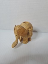 VTG Elephant Toothpick Holder Hand Crafted Wood 3&quot; x 3.5&quot; x 1.5&quot;  As Is - £7.58 GBP