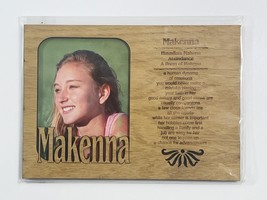 MAKENNA Personalized Name Profile Laser Engraved Wood Picture Frame Magnet - £10.88 GBP