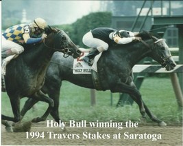 1994 - HOLY BULL winning Travers Stakes at Saratoga - Color Close Up - 10&quot; x 8&quot; - £15.42 GBP