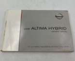 2008 Nissan Altima Hybrid Owners Manual Handbook OEM J02B52019 - $14.84