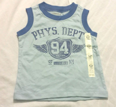 Old Navy Boys Tee Shirt Sz 6-12 Months Muscle Tank Top Blue - $7.99