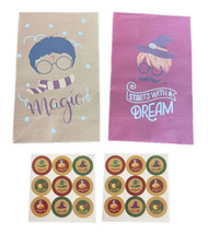 Harry Potter Favor Bags, Goodie Bags, Party supplies  SET OF 12 With 18 Stickers - £11.91 GBP