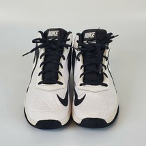 Youth Size 4.5 Nike Team Hustle D7 White Black Basketball Sneakers  7479... - $20.56