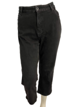 L.L. Bean Women&#39;s Classic Fit Stretch Denim Cropped Pants Black 12 - $16.14