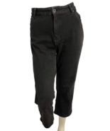 L.L. Bean Women&#39;s Classic Fit Stretch Denim Cropped Pants Black 12 - $22.14 CAD