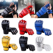 MMA Kickboxing Gloves PU Leather Karate Muay Thai Free Fight Adults Kids... - £16.58 GBP