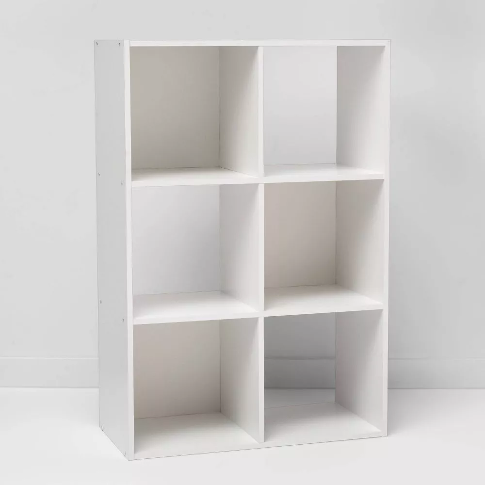 11&quot; 6 Cube Organizer Shelf White - Room Essentials - $39.00