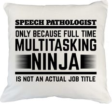 Make Your Mark Design Multitasking Ninja. Cool White Pillow Cover for Speech Pat - £19.37 GBP+
