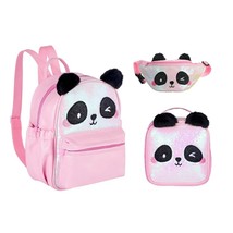 Little Girls Sequins  Backpa for Children  Schoolbags Luch Box Waist Bag Cute    - £98.49 GBP