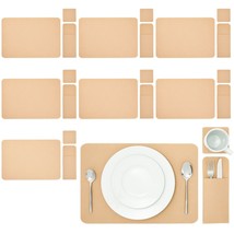 Felt Table Placemats Set Of 8 For Dining Table, 8 Coasters, 8 Cutlery Pouches - £30.83 GBP