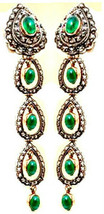 Victorian 3.00ct Rose Cut Diamond Onyx Women&#39;s Earrings Shop Early &amp; Save - $1,039.96