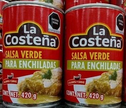 4X LA COSTENA GREEN ENCHILADA SALSA  VERDE - 4 CANS OF 420g EACH - FREE ... - $29.69