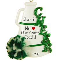 Cheer Green Personalized Christmas Tree Ornament - $16.95