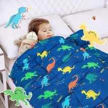 Kids Weighted Blanket 3 Lbs 36X48 Inches For 20-40 Lbs Child,Dinosaur Pr... - £34.75 GBP