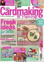 Cardmaking &amp; Papercraft January 2014 With Free Botanical Stamp Set Damask Rose - $22.23